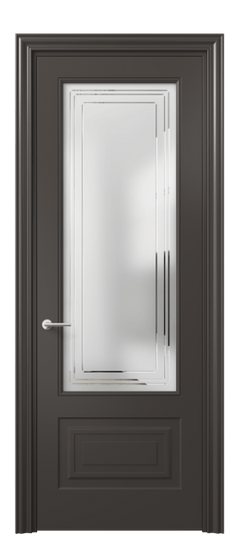 Межкомнатная дверь 8442 МАН Сатин с гравировкой Mascot. Цвет Матовый антрацит. Материал Гладкая эмаль. Коллекция Mascot. Фото. Дверь межкомнатная 8442 МАН Сатин с гравировкой Mascot. Цвет Матовый антрацит. Материал Гладкая эмаль. Коллекция Mascot. Картинка.