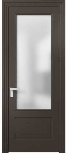 Дверь межкомнатная 8342 МАН Сатин. Цвет Матовый антрацит. Материал Гладкая эмаль. Коллекция Рокка. Картинка.
