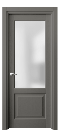 Дверь межкомнатная 0740 ДКЛС САТ. Цвет Дуб классический серый. Материал Массив дуба эмаль. Коллекция Lignum. Картинка.