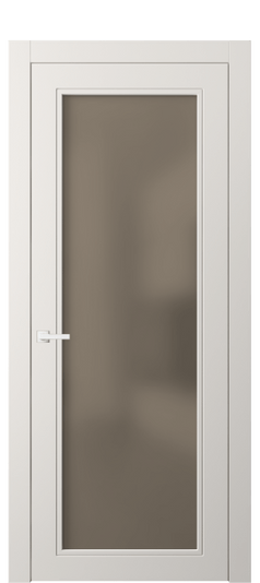 Дверь межкомнатная 8000 МПБЛ БР САТ. Цвет Матовый пудровый белый. Материал Гладкая эмаль. Коллекция Neo Classic. Картинка.