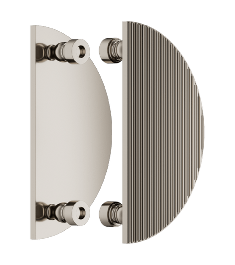 Ручки для межкомнатных дверей Ручка дверная Элеонора Курво. Цвет Полированный никель. Коллекция Элеонора Курво. Фото. Ручки для дверей Ручка дверная Элеонора Курво. Цвет Полированный никель. Коллекция Элеонора Курво. Картинка.