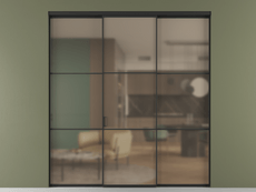 Перегородка Formato внутри проёма 3 створки