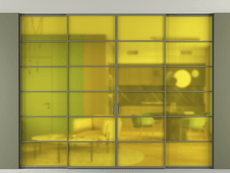 Перегородка Formato внутри проёма скрытое крепление в потолок 4 створки