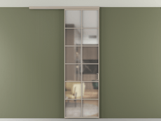 Перегородка Formato вдоль стены на потолок 1 створка