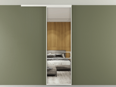 Перегородка Formato вдоль стены на потолок 1 створка