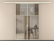 Перегородка Mosaic вдоль стены двустворчатая