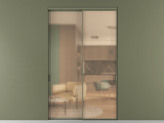 Перегородка Formato внутри проёма 2 створки