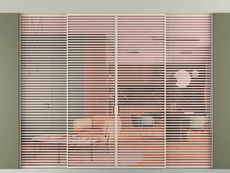 Перегородка Formato внутри проёма четырёхстворчатая со скрытым креплением в потолок