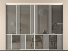 Перегородка Мозаик внутри проёма 4 створки