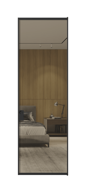 Дверь межкомнатная АЛПЛ040.01 Stopsol Bronze ЧЕР. Цвет Алюминий Черный. Материал Алюминий. Коллекция Формато. Картинка.